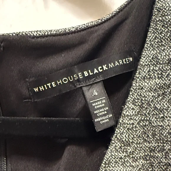 White House Black Market Charcoal Midi Dress - Picture 2 of 6